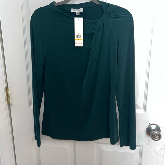 Calvin Klein Green Women's Blouse - NWT - Picture 5 of 7